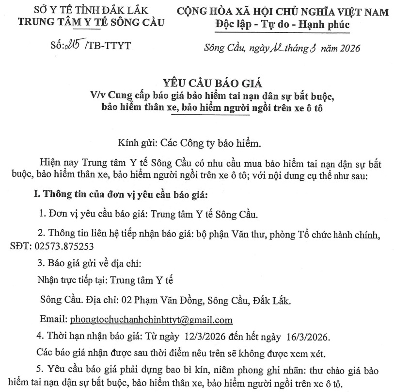 YCBG Bảo hiểm tai nạn dân sự bắt buộc, bảo hiểm thân xe, bảo hiểm người ngồi trên xe ô tô